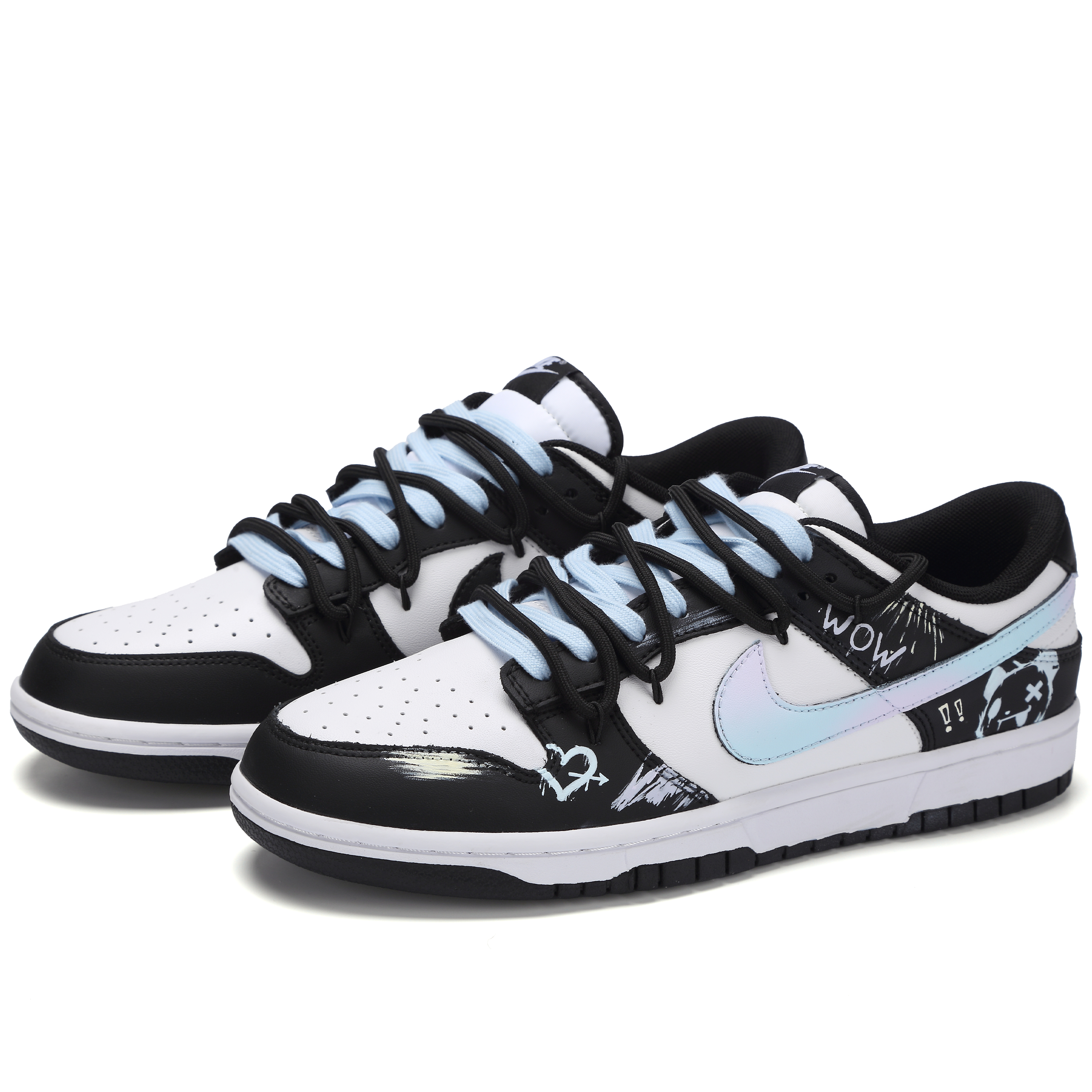 Nike Dunk Raging Bearbrick Abrasion Resistant Low Top Skateboard Shoes Men's Black Blue купить в интернет-магазине Yoocart с быстрой доставкой по России.