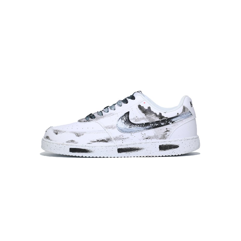 Nike Court Vision 1 Skateboard Shoes Men Low-Top Gray, Black