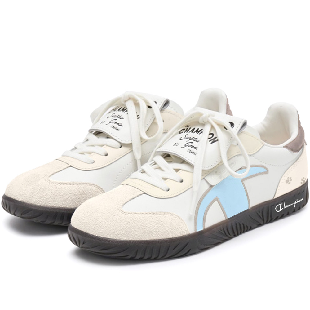 Champion Van Gogh Creation Bear Bububu Quick Dry Low-Top Skateboard Shoes Men's Ecru