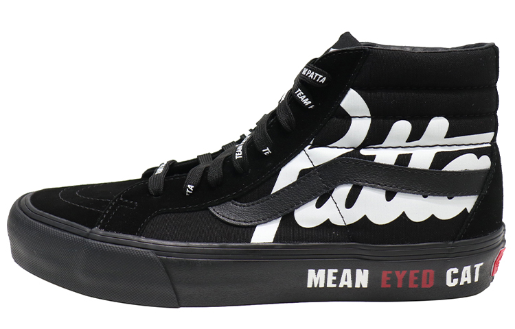 Vans Patta X Vault Sk8 Hi Reissue Vlt Lx 'Mean Eyed Cat Black'