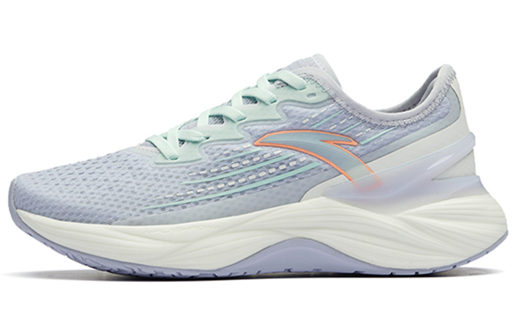 Anta Tron 2.0 Breathable Low Top Running Shoes Women's White Blue Purple Summer