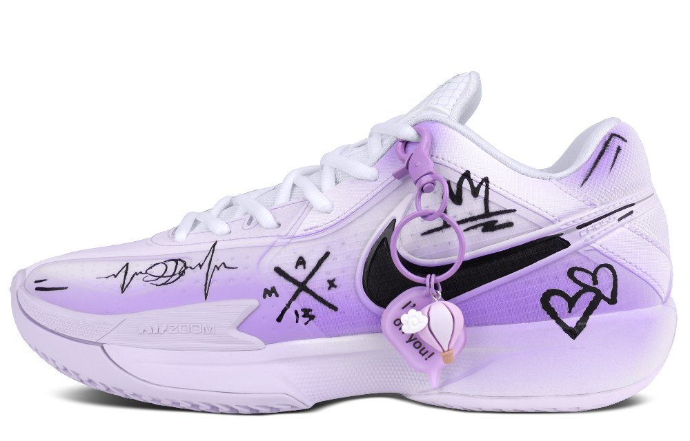 Nike G.T. CUT CROSS Cushioning Breathable Low-Top Basketball Shoes Unisex Purple White