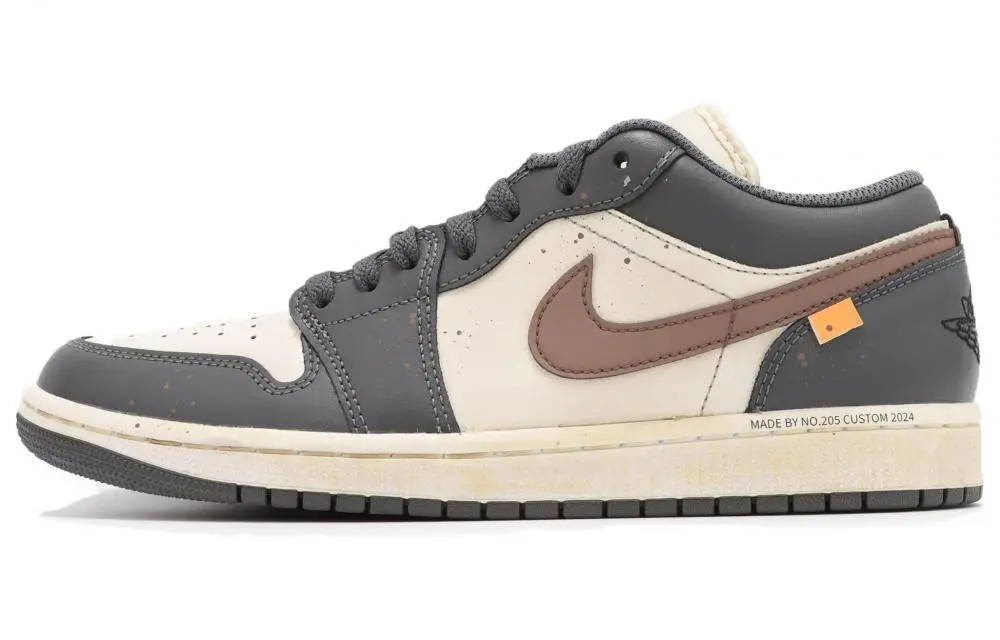 Jordan Air Jordan 1 Low Top Vintage Basketball Shoes Unisex Gray