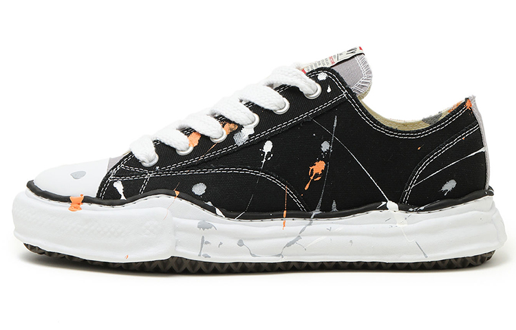MIHARA YASUHIRO Low-Top Stylish Skateboarding Shoes Men's Black White Old-fashioned