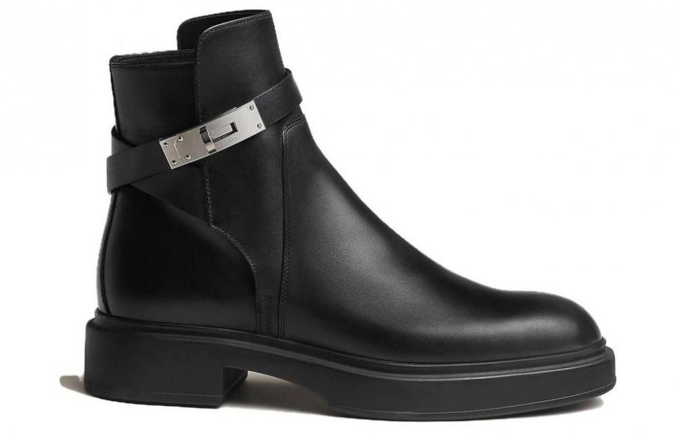 HERMES Ankle Boots Women's Black