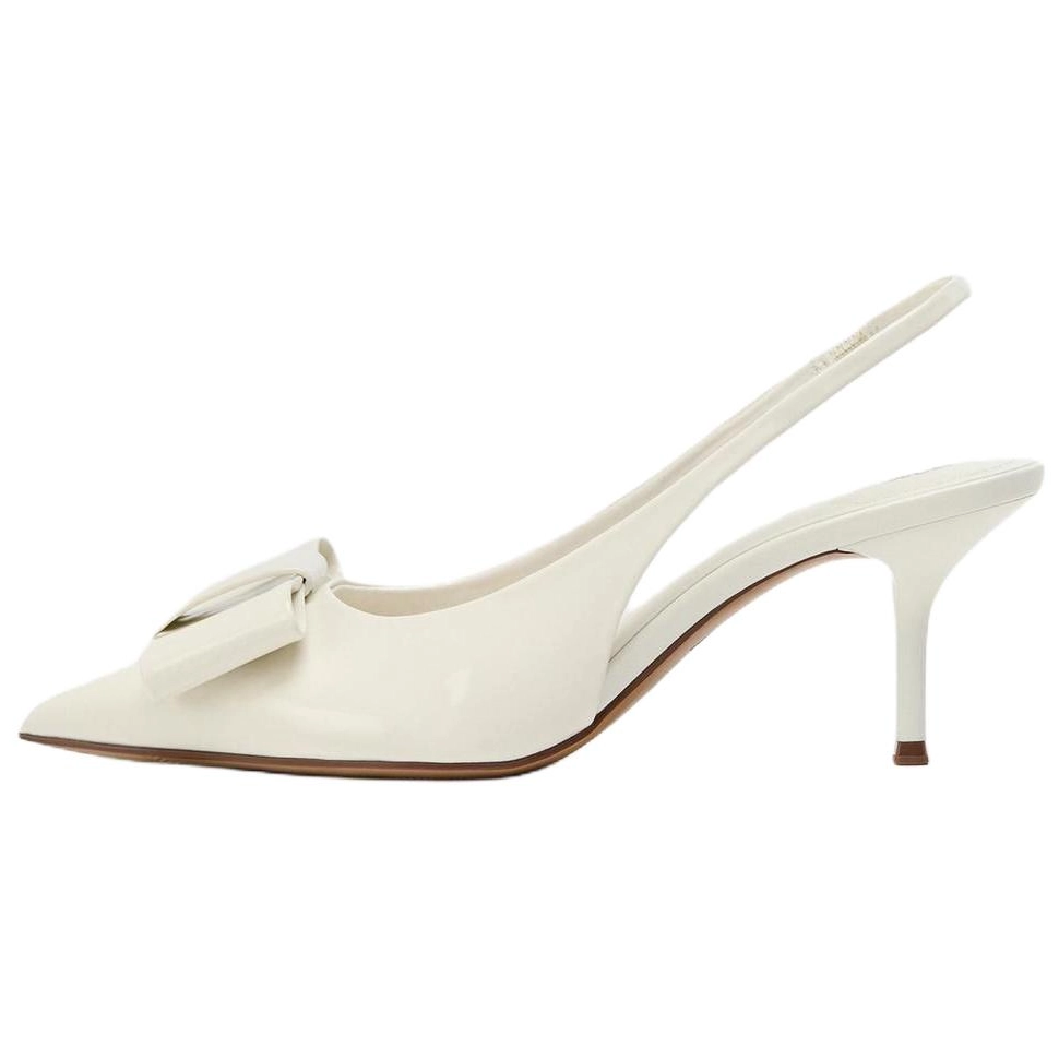 ZARA Slim Heel High Heels 6.5cm Women's White