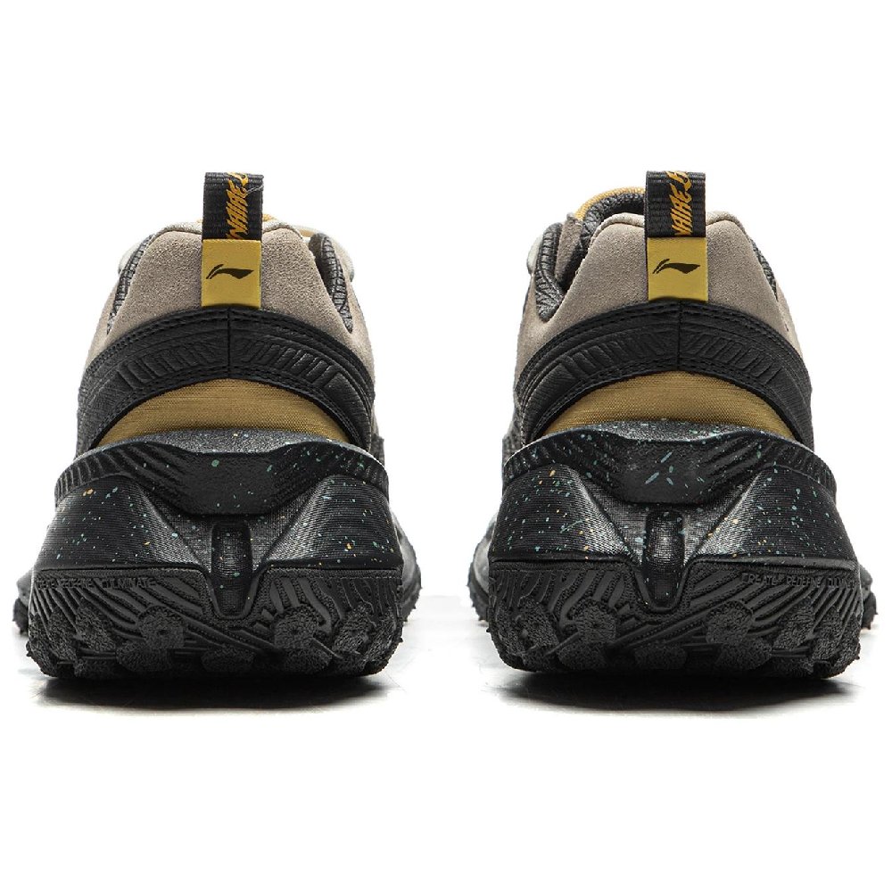 LiNing Anti-Slip Wear-Resistant Low-Top Casual Shoes Unisex Gray Black