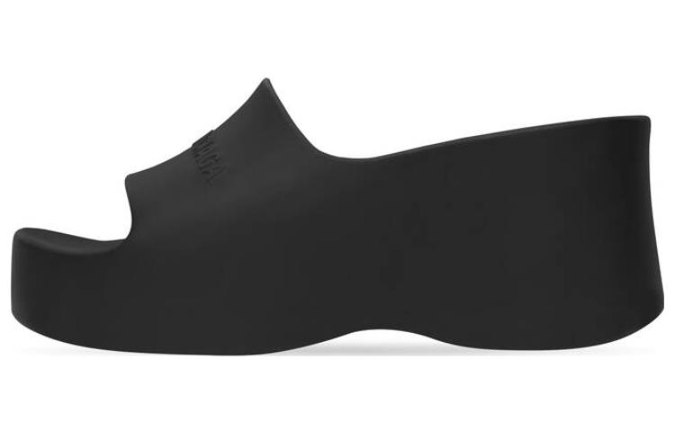 Balenciaga Chunky Wedge Sandals 'Black Rubber' Women's