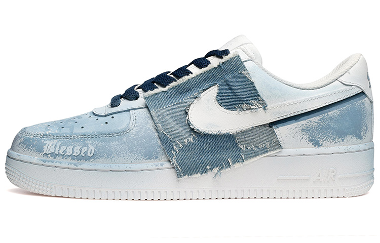 Nike Air Force 1 7 Low-Top Skateboard Shoes Men's Blue White