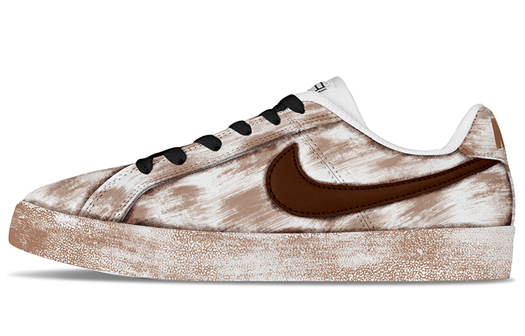 Nike Court Royale Ac Low-Top Skateboard Shoes Unisex Brown Gray