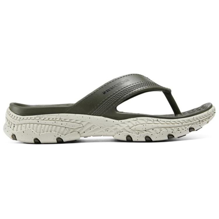 Skechers Quiet Flip Flops Men's Olive Green