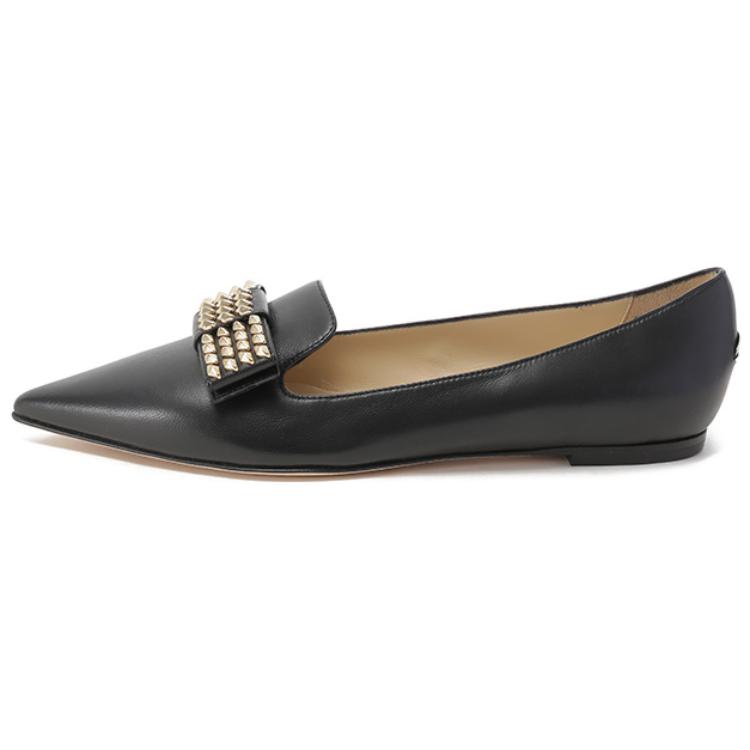 Jimmy Choo Casual Single Shoes Women's Black Gold
