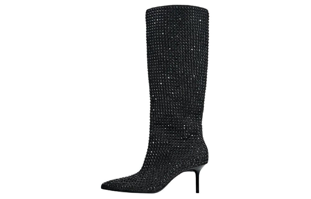ZARA Knee-high Boots Women's Black