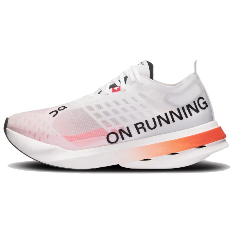 On Running Cloudboom Strike White Black Orange Women's