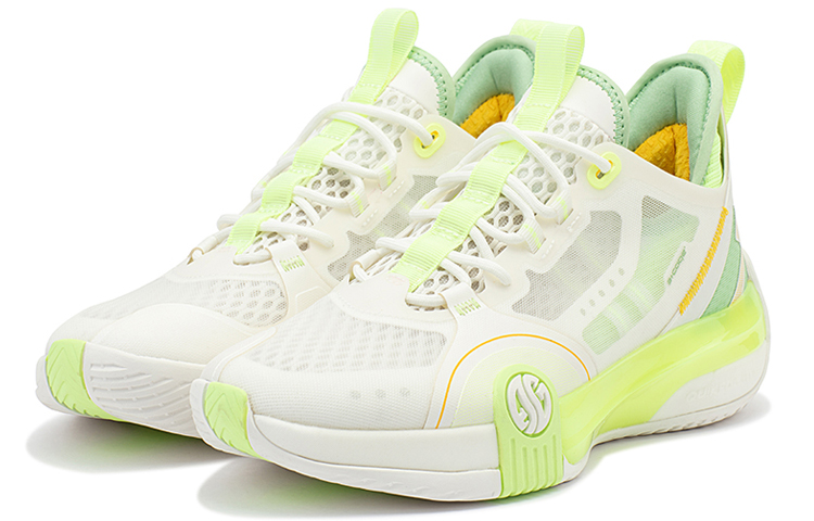 361° Zen 3 SE Mojito Cushioning Anti-Slip And Wear-Resistant Support Low-Top Basketball Shoes Men's White Green