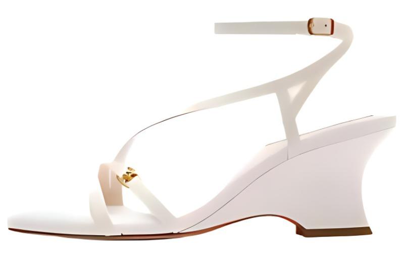 COACH Cait One Strap Sandals 6.5cm Women's White