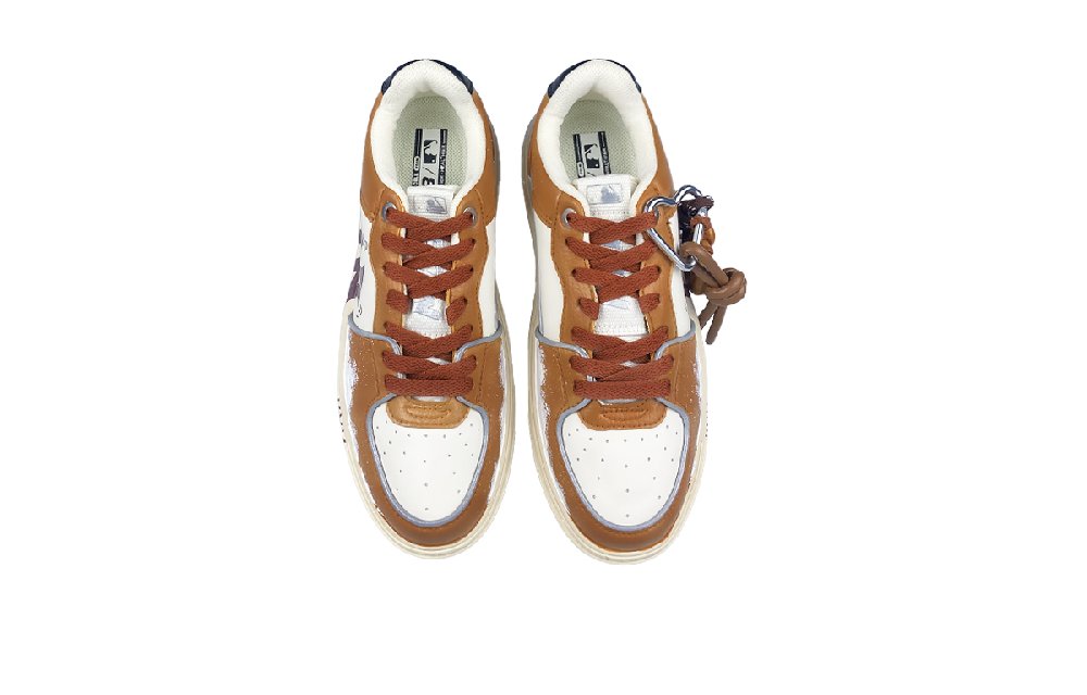 MLB Chunky Liner Low Top Skateboard Shoes Unisex Beige Brown