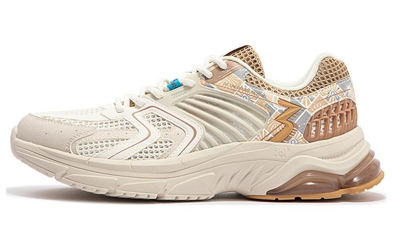 361° Year Ring SE Cushioning, Wear Resistant Low Top Chunky Sneakers Men's White Brown