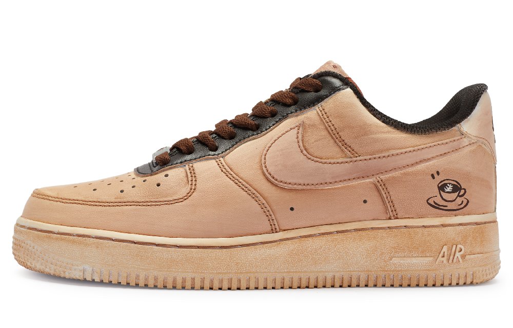 Nike Air Force 1 Low Top Skateboard Shoes Men's Tan