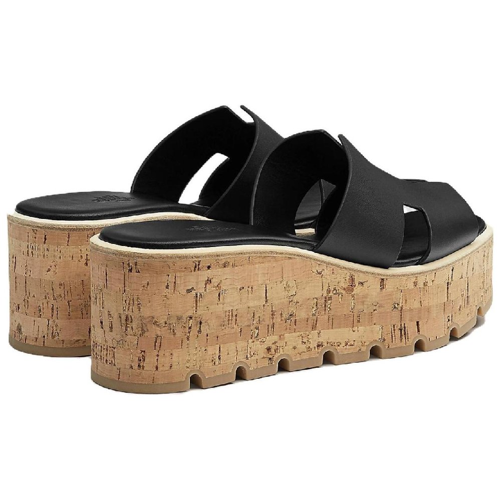 HERMES Eze 30 Sandal Noir