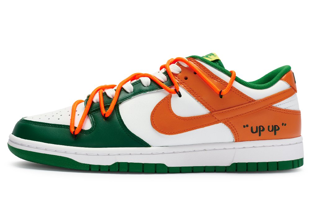 Nike Dunk Retro Anti Slip Wear Resistant Low Top Skateboard Shoes Men's Orange Green