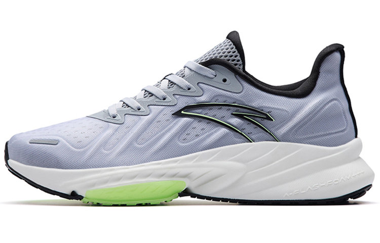 Anta Cushioned Anti-Slip Wear-Resistant Breathable Lightweight Low-Top Running Shoes Men's Gray Black