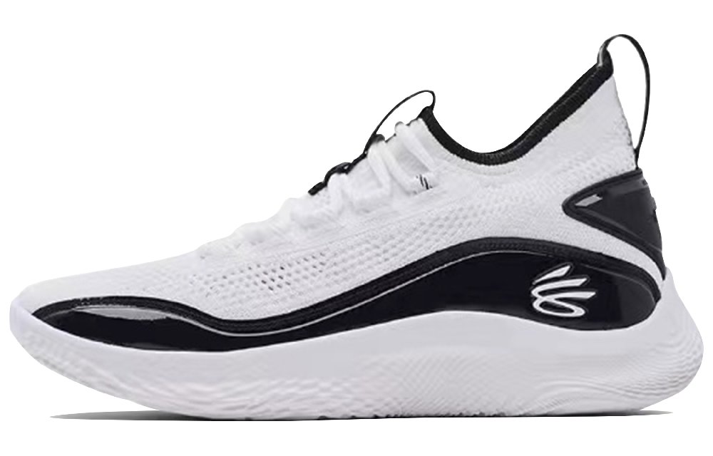 Under Armour Curry 8 Basketball Shoes Unisex Low-Top Black White Pink