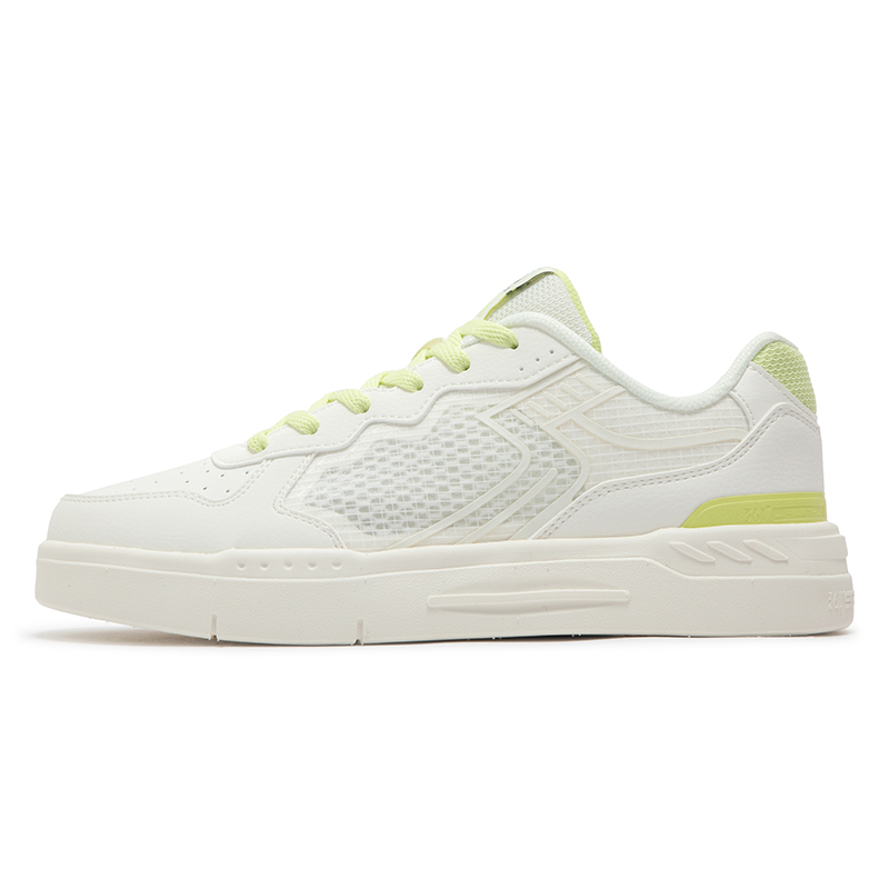 361° Anti-Slip And Wear-Resistant Breathable Low-Top Skateboard Shoes Women's White Green