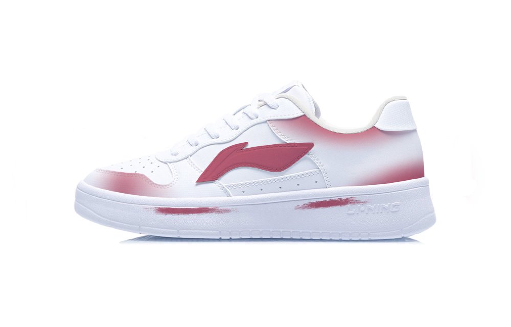 LiNing Pontoon Boats Coverage Slip Resistant And Abrasion Resistant Low Top Skateboard Shoes Women's Rouge