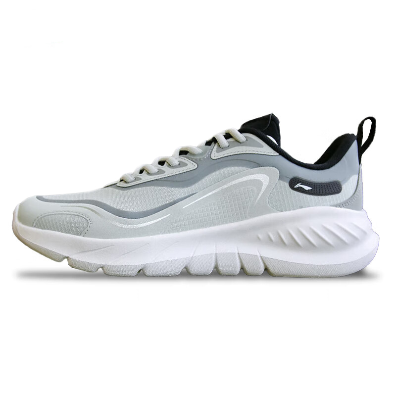 LiNing Breathable Lightweight Rebound Low-Top Casual Running Shoes Men's Gray