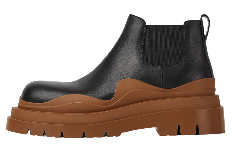 Bottega Veneta Tire Ankle Length Chelsea Boots 5.5cm Men's Black