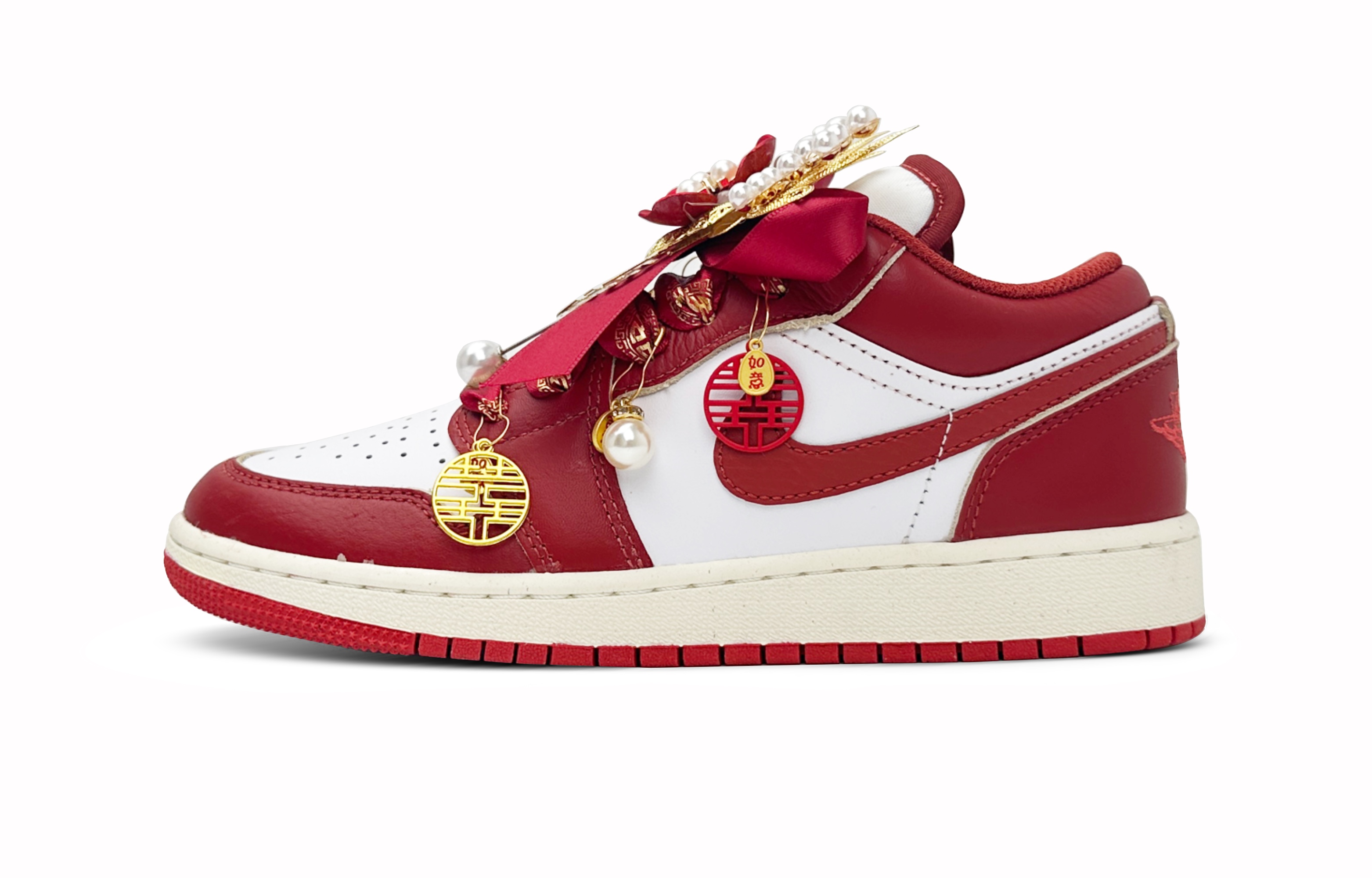 JORDAN Air Jordan 1 Vintage Basketball Shoes Unisex Low top Red