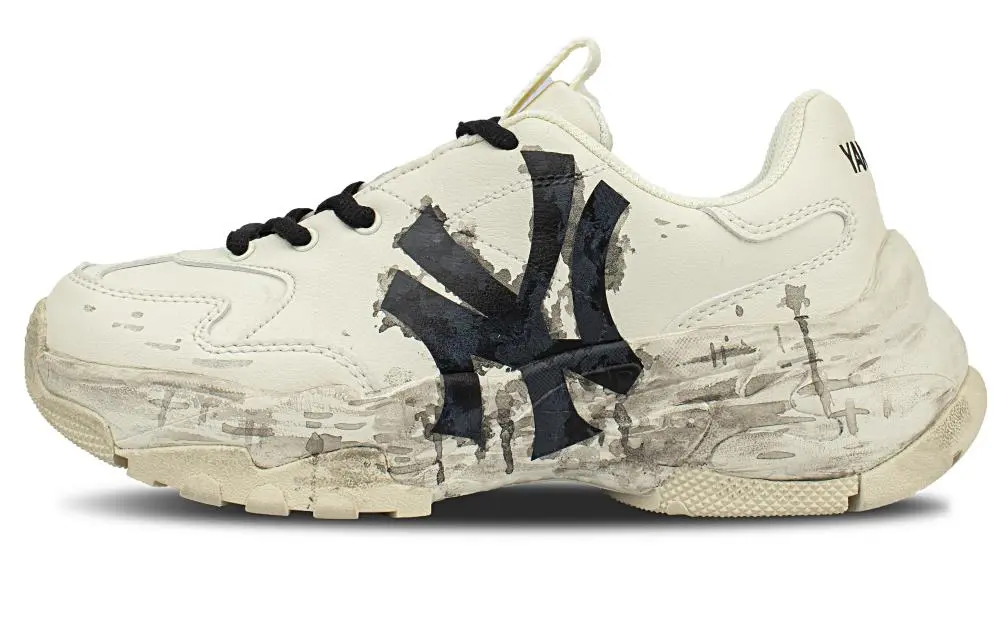 MLB Big Ball Chunky Cushioning Low Top Chunky Sneakers Unisex Ecru
