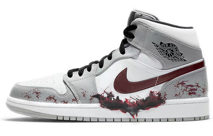 Jordan Air Jordan 1 Vintage Basketball Shoes Men High Top Gray/White