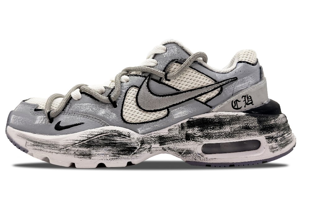 Nike Air Max Fusion Cushioning, Slip Resistant, And Abrasion Resistant Low Top Casual Running Shoes Unisex Gray