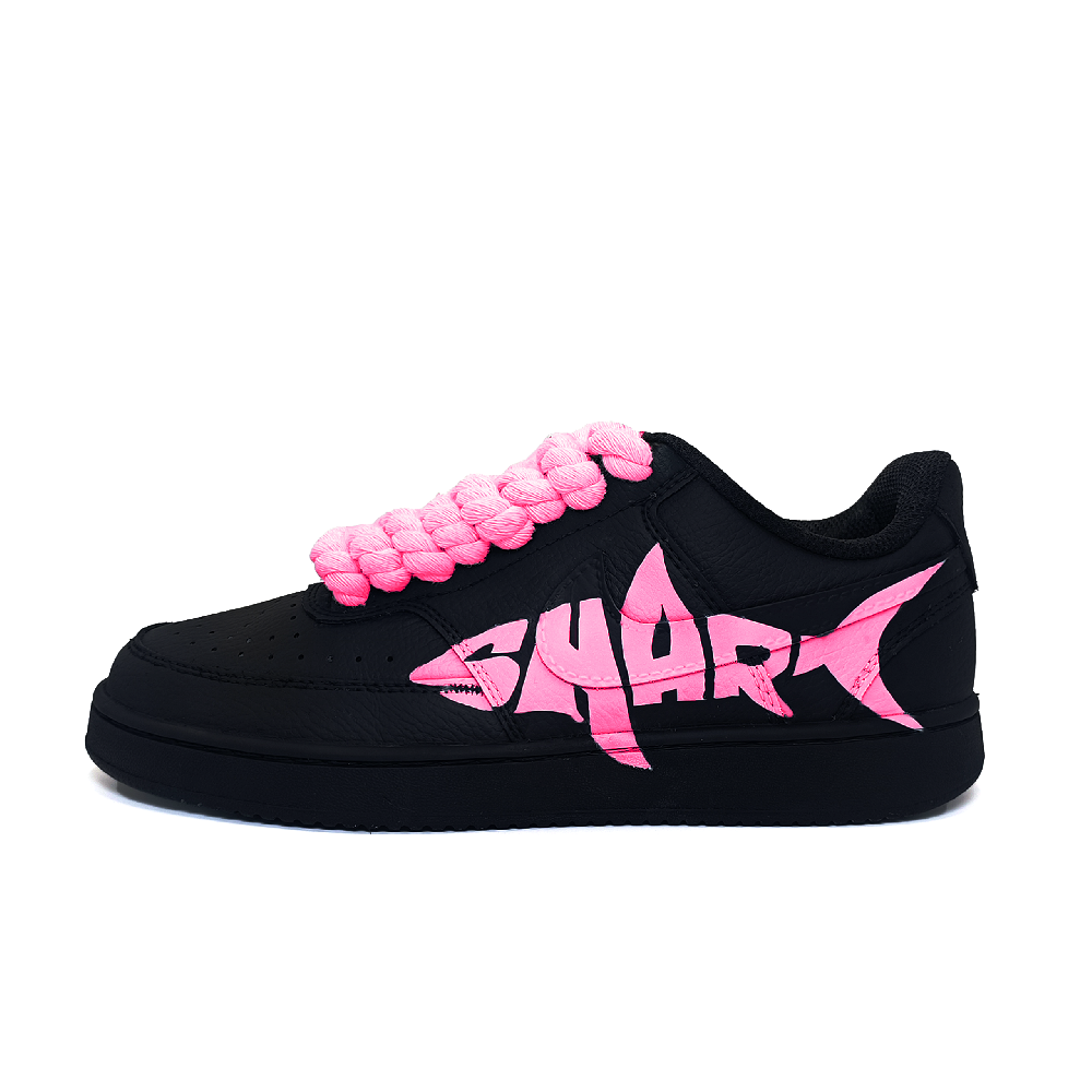 Nike Court Vision Great White Shark Rose Red Slip-Resistant Low-Top Skateboard Shoes Men's Pink