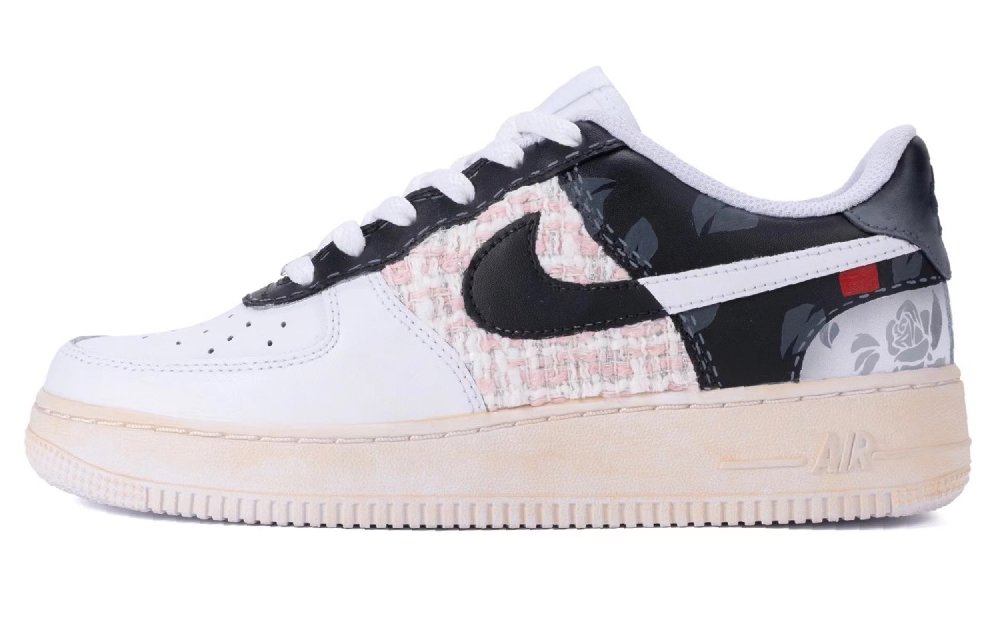 Nike Air Force 1 LE Slip Resistant Cushioning Abrasion Resistant Low Top Skateboard Shoes GS Gray White Black