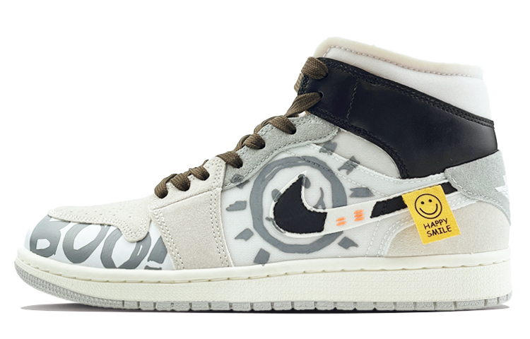 Jordan Air Jordan 1 Mid SE Craft Mid-Top Vintage Basketball Shoes Men's Coffee