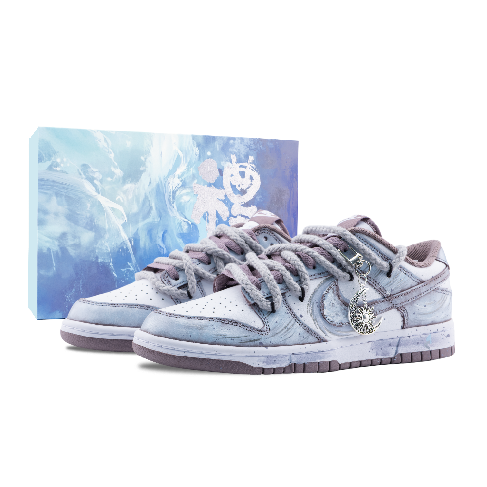 Nike Dunk The Clouds Are Deep And I Don't Know Where Anti Slip Wear Resistant Low Top Skateboard Shoes Unisex Purple
