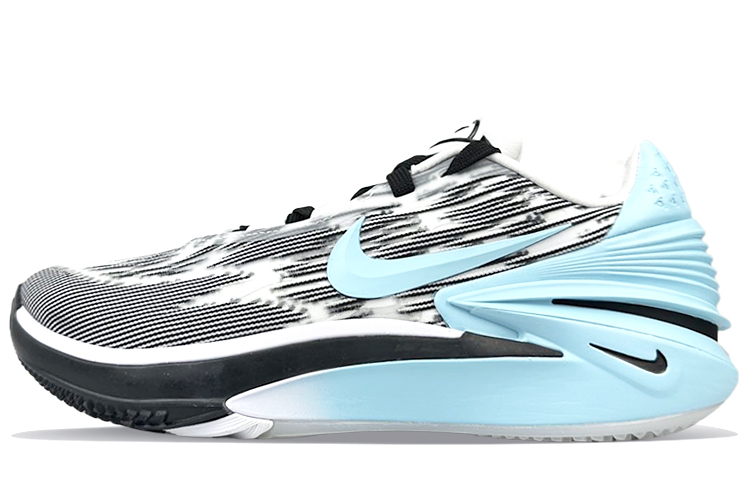 Nike Air Zoom G.T. Cut 2 Cushioning Anti-Slip And Wear-Resistant Low-Top Basketball Shoes Men's Black White Blue