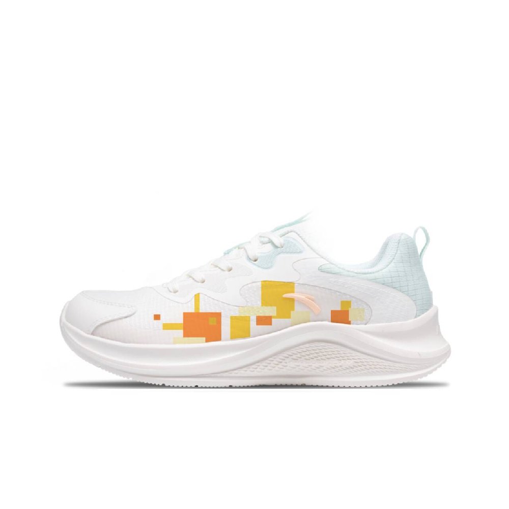 Anta Walk Slip Resistant, Abrasion Resistant, Lightweight Low top Casual Sprint Running Shoes Women's White