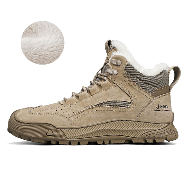 Jeep Ankle-Length Snow Boots Men's Khaki
