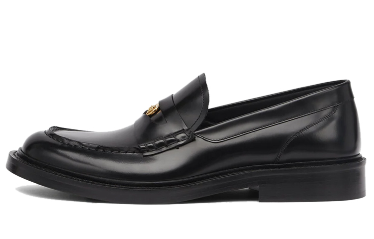 VERSACE Medusa-head Leather Loafers