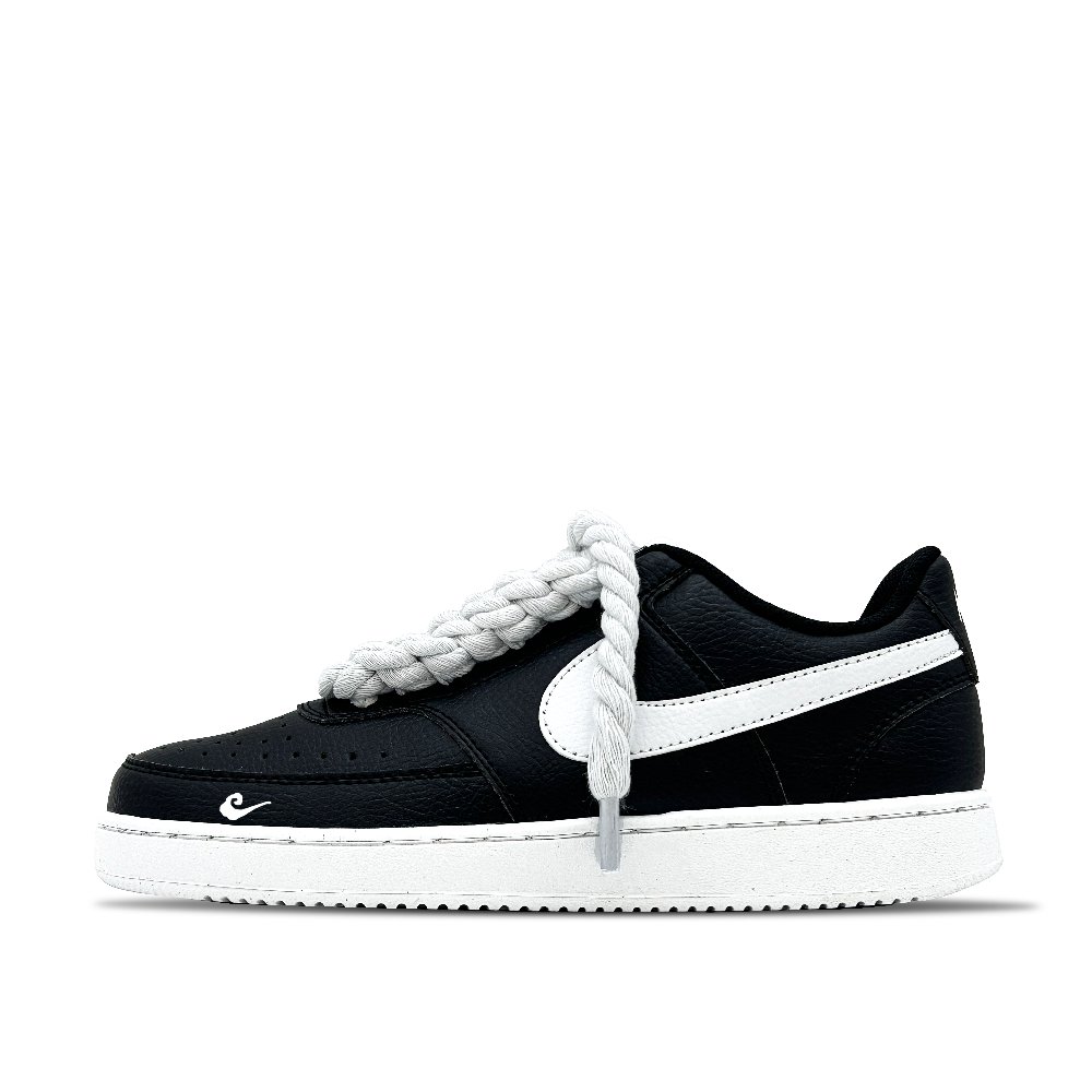Nike Court Vision Equinox Abrasion Resistant Low Top Skateboard Shoes Men's Black White