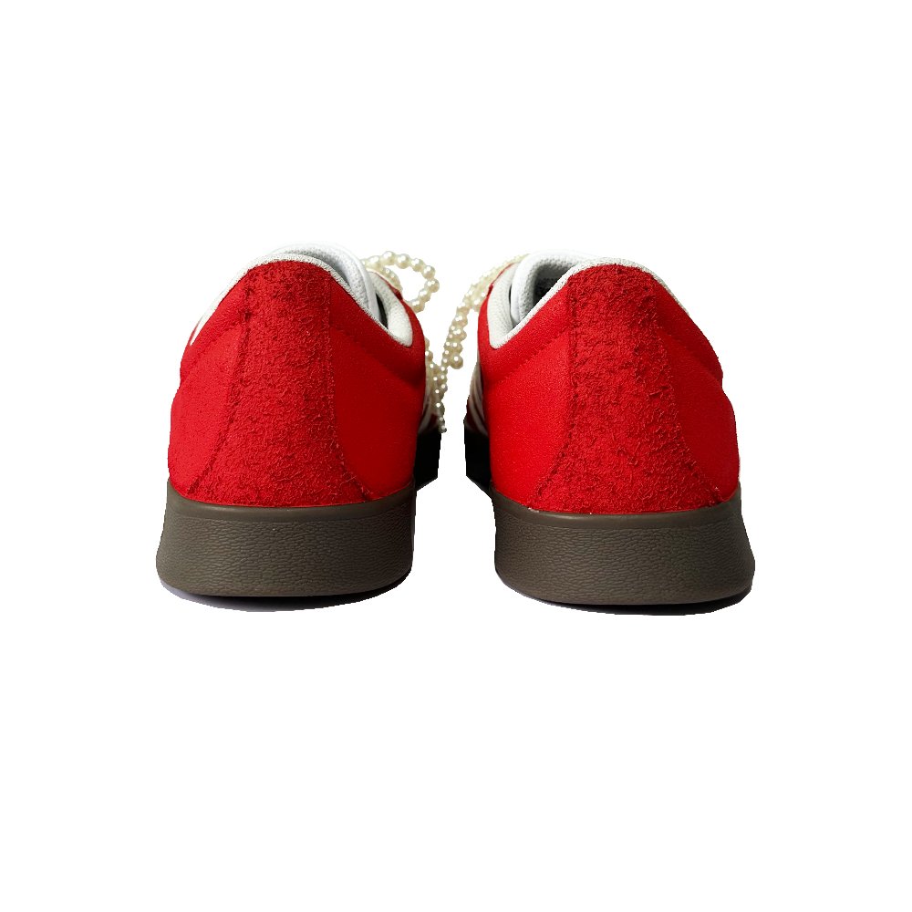 Adidas Neo Vl Court Classic Red Dance Shoes Wear-Resistant Low-Top Skateboard Shoes Unisex Red