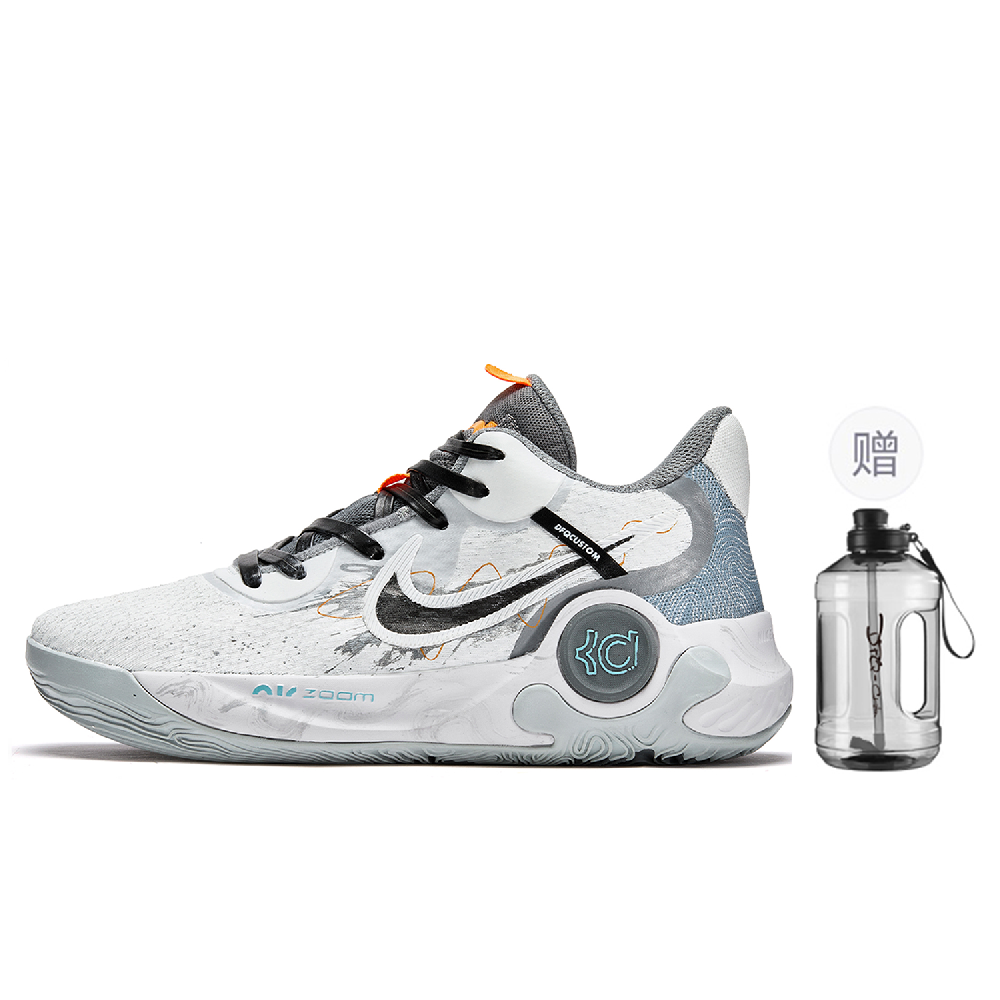 Nike Trey 5 ADCDAVINCI Custom, Speed Blue Slip Resistant Mid Top Basketball Shoes Unisex Gray