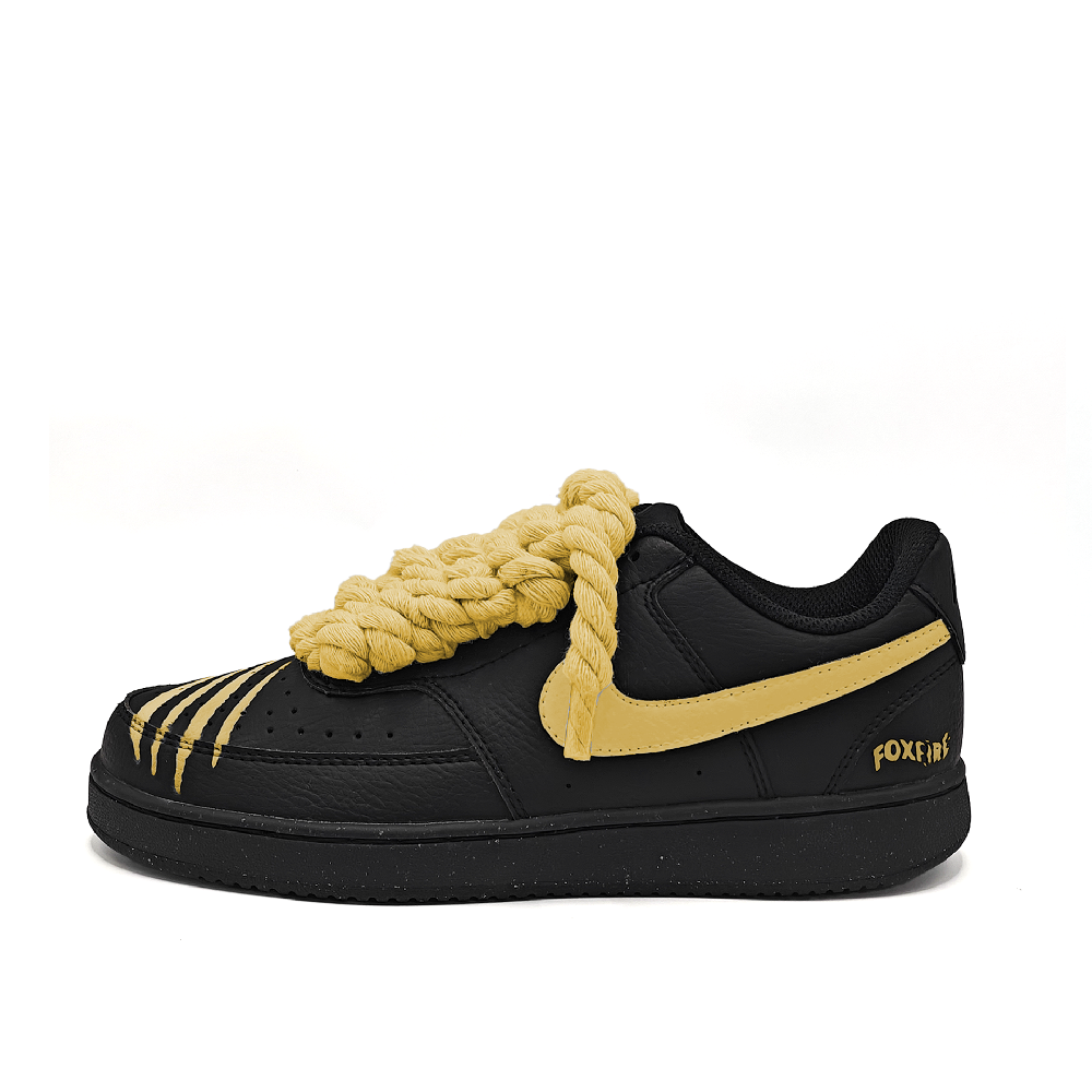 Nike Court Vision Non-slip Lightweight Low-Top Skateboard Shoes Unisex Yellow
