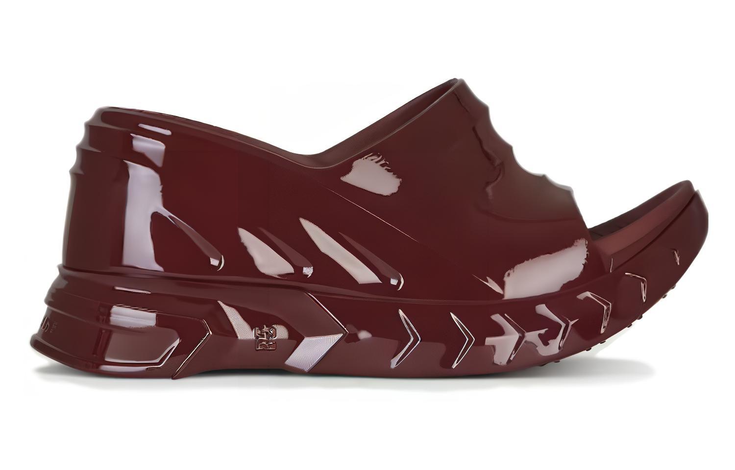 Givenchy Marshmallow Rubber Sole Slide Slippers 11cm Women's Dark Red
