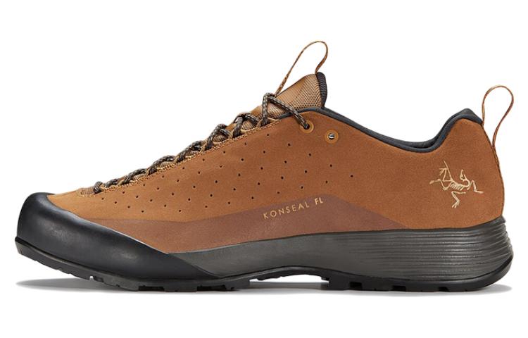 Arcteryx Konseal FL 2 Leather Durable Breathable Low-Top Outdoor Shoes Unisex Wheat