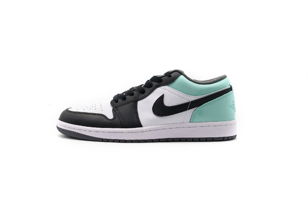 Jordan Air Jordan 1 Cushioning, Wear Resistant Low Top Vintage Basketball Shoes Unisex Black Green